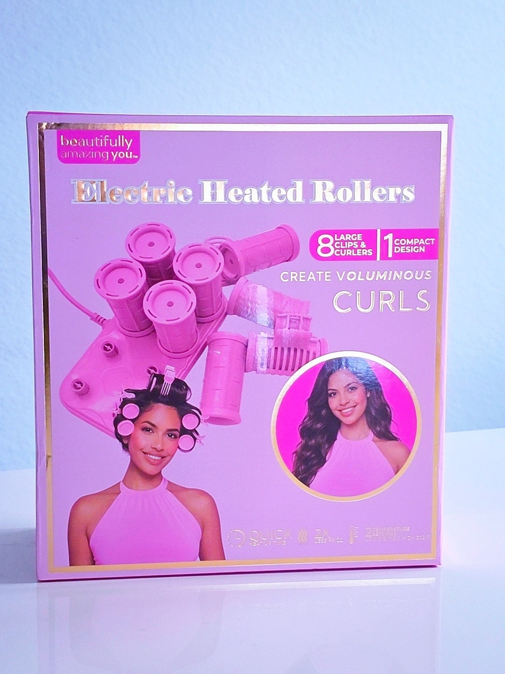 Beautifully Amazing You Electric Heated Rollers Pink NWT
